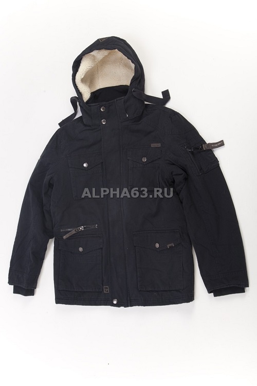   "Cotton lx Hood Jacket 111" dark blue